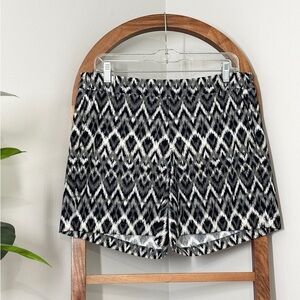 SPANX Black and White Patterned Mini Skirt